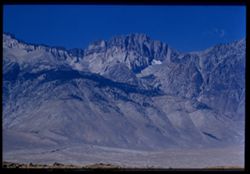Two-toned peak of High Sierra Nevada between Big Pine and Independence Inyo county EK