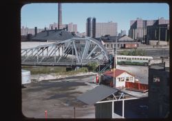 View east from Ogden Ave. viaduct over Goose Island Chicago