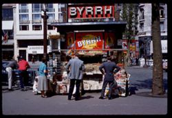 News stand Paris Rue Marignan and Champs Elysee.