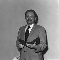 IU South Bend fine arts chair Harold Zisla, 1970s