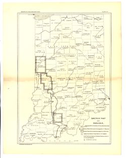 Sketch map of Indiana, showing relative location of the sandstone area