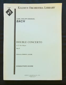 Double Concerto in E flat Major  Edwin F. Kalmus & Co.: Miami, Florida