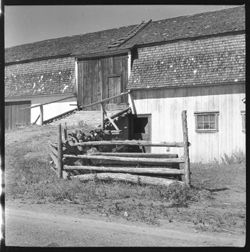 Old barn with "hilly" entrance