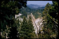 View down canyon of Middle Fork Feather river near Cromberg