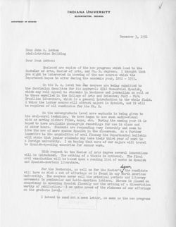 Indiana University Division of Student and Educational Services, Dean and Vice President's records, 1951-1958, C211