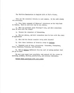 Lecture notes and final exams, 1956-1957