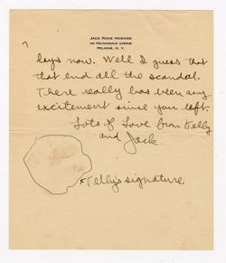 30 August 1925: To: Mr. & Mrs. Roy W. Howard. From: Jack R. Howard.