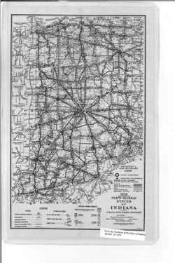 1928 September 30th state highway system of Indiana