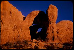 Double Arch in late afternoon. Arches Nat'l Mon. Utah.