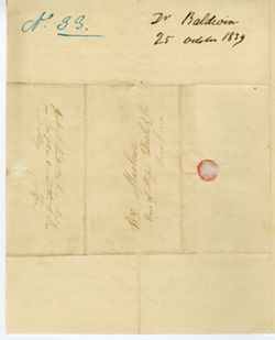 Baldwin, John, New Orleans to William Maclure, Mexico., 1839 Oct. 25