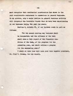 "Opening Remarks at the Annual Meeting of the Stockholders of the Federal Home Loan Bank of Indiana" March 21, 1940