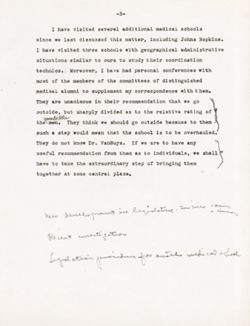 "Board of Trustees: Remarks on the Medical School." April 14, 1947