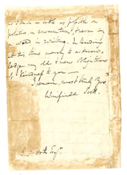 1850, Dec. 28 - Scott, Winfield, 1786-1866, general. Washington. To Godlove Stein Orth. Has shown Orth’s letter to “our friend Cooper” and notes that in reference to his request for a “concert of action” he “touches as little as possible on politics.”