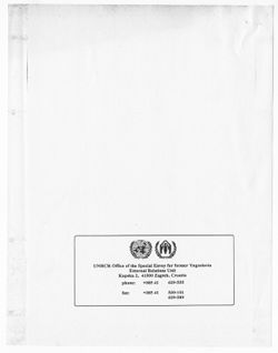 Resources - United Nations High Commissioner for Refugees (UNHCR) Information Notes on Former Yugoslavia, Apr 1994