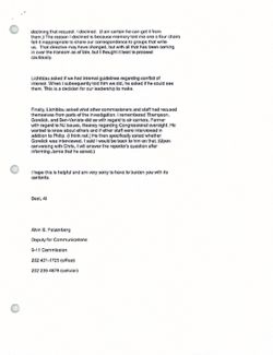 Email from Al Felzenberg to Chairs and Front Office re New York Times, January 13, 2004, 2:37 PM