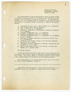 Indiana University Administrative War Council records, 1942-1945, bulk 1942, C238