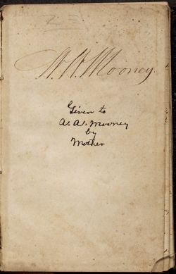 William West Mooney Diary (Chase's grandfather), 1866-1873, 1925