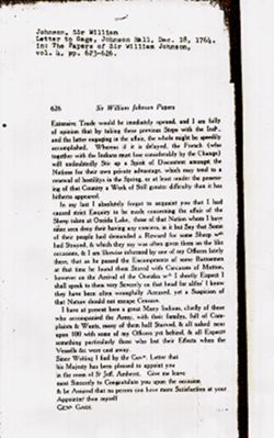 Johnson, William, Sir. The Papers of Sir William Johnson, Vol. IV, pp. 623-626.