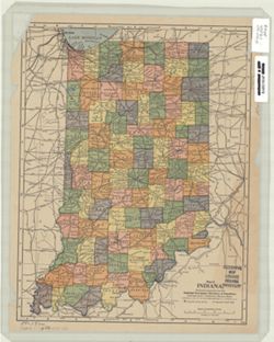 Map of Indiana : prepared especially for the National newspaper directory & gazetteer