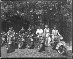 Motorcycle club officers (orig. neg.)