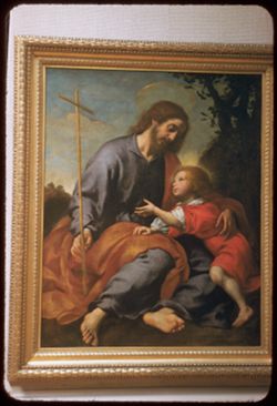 The Infant Savior demanding the Cross from St. John the Baptiste DOLCI, Carlo 1616-1686  Florentine