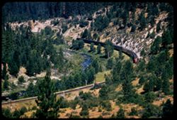 Eastbound passenger train of Westn Pacific near Feather river Inn