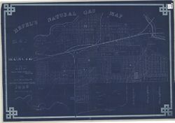 Hefel's natural gas map : map of Muncie Ind.