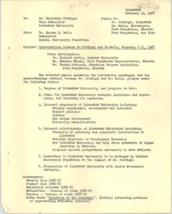 Indiana University's University of Islamabad Project records, 1953-1974, bulk 1966-1973, C488