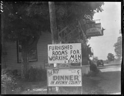 Sign at Mrs. Shields', Bean Blossom