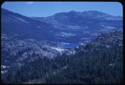 View SE from Emigrant Gap toward Reservoir in Sierra Nevada