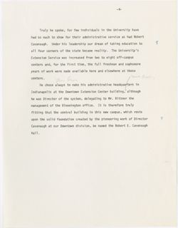 "Dedication and Naming Ceremony," Cavanaugh Hall, September 10, 1971