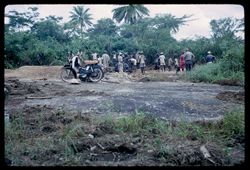 Gathering rock for the Selega road