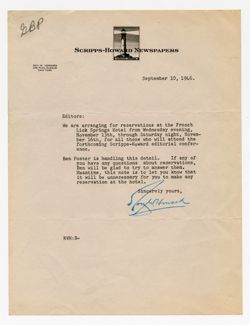 10 September 1946: To: Editors. From: Roy W. Howard.