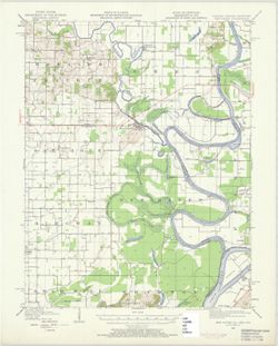 Indiana, 15 minute series (topographic), New Haven quadrangle [1958 printing with vegetation]