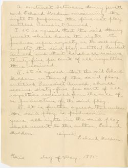 Contract draft, May 1895