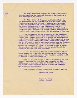25 June 1943: To: The Secretary of War. From: Eugene L. Garey.