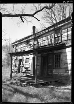 Ends of cabin along Columbus road--Hanson place