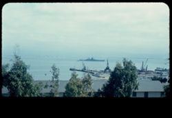 USS Missouri off Hunter's Point San Francisco Bay.