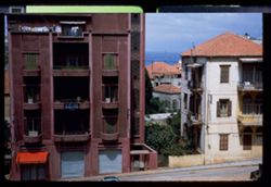 BEIRUT Minet el Hosn section rasperry colored apartment house near Sea