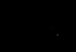 Moon and Venus 8:50 pm