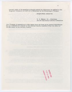 63: Regional Campus Library Policy Recommendations, 10 February 1969