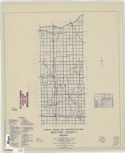 General highway and transportation map of Newton County, Indiana