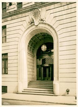 Beth Israel Hospital - Entrance detail