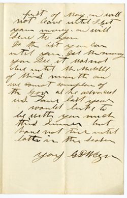 G. W. Wagner, Warren Grove to David Dale Owen, New Harmony., 1860, April 20