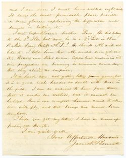 James Penn Bennett, Vicksburg to wife, New Harmony., 1864, Feb. 25