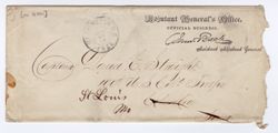 1865, Nov. 13. Envelope from Adjutant General's Office, postmarked