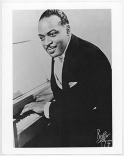 Count Basie at piano [archive photograph]