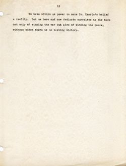 "Address to the Students of Indiana University." -Indiana University Convocation. Dec. 16, 1941