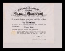 10 October 1954: To: Roy W. Howard. From: Indiana University.