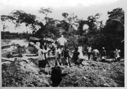 Men repairing road